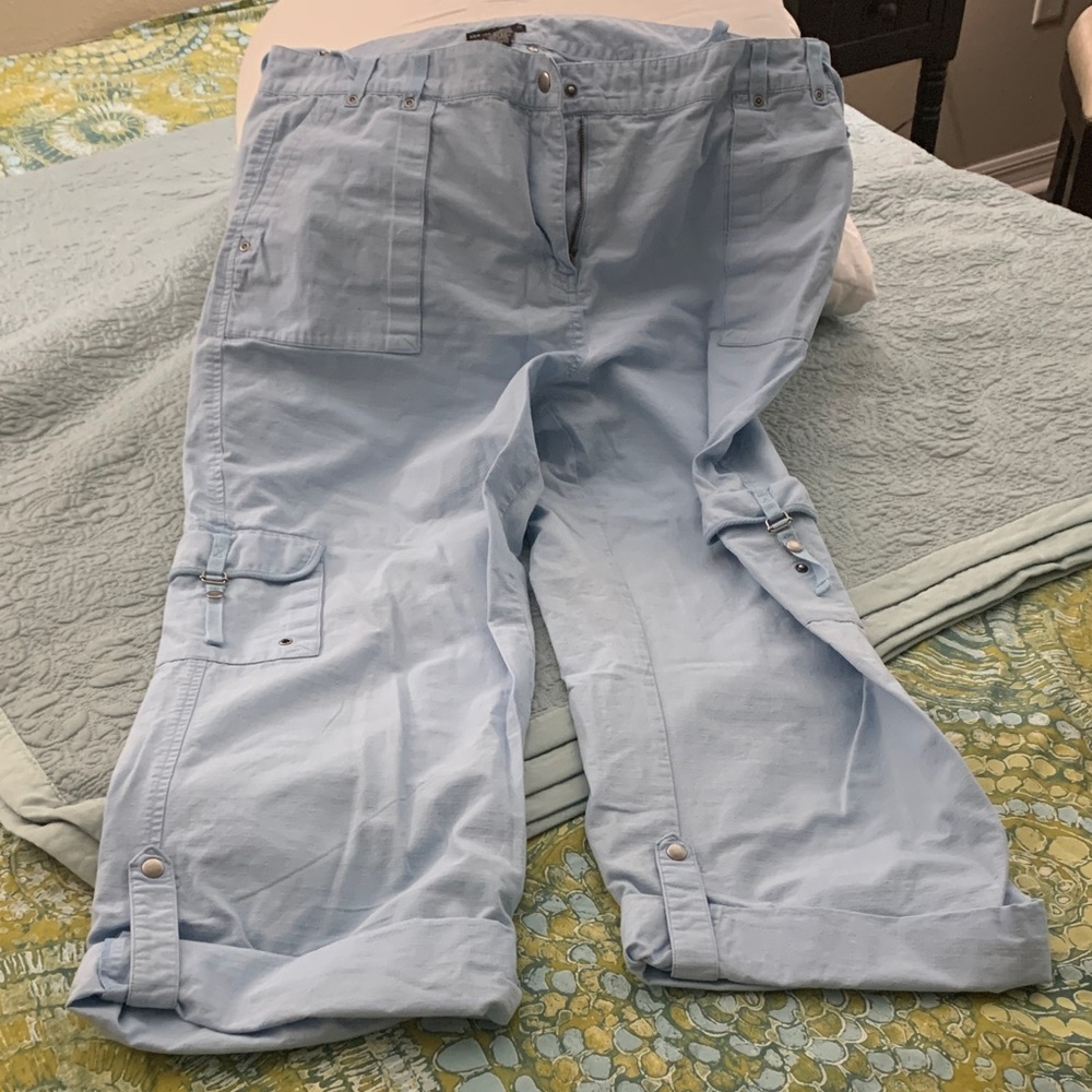 New York & Company Light Blue Cargo Pants
